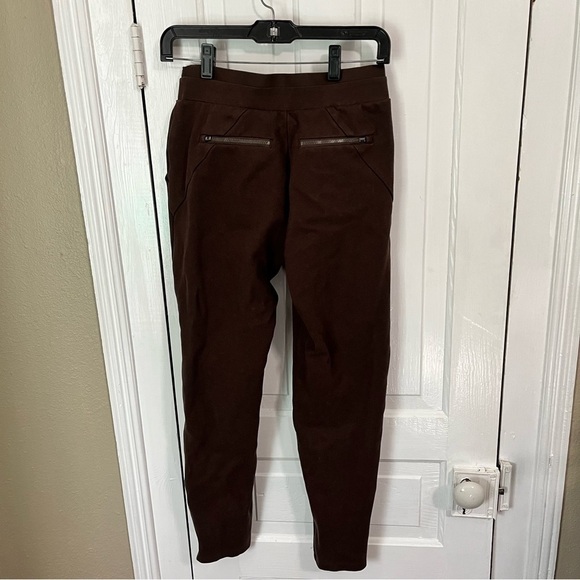 Athleta Venice Heathered Pintuck Pants Dark Brown XXS Q2 - Picture 7 of 14